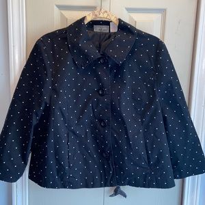 Black Polkadot jacket with four buttons